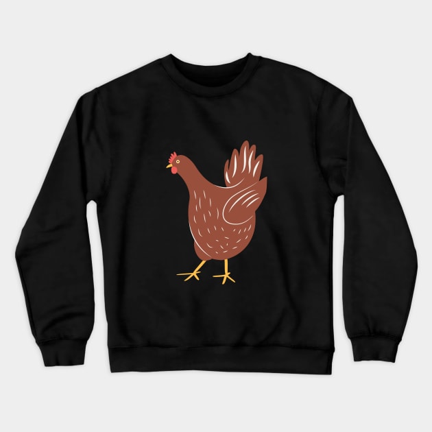 Happy Terracotta Hen Crewneck Sweatshirt by KeiKeiCreative